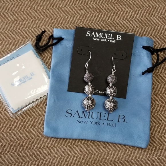Samuel B. Sterling silver drop earrings - Picture 2 of 3